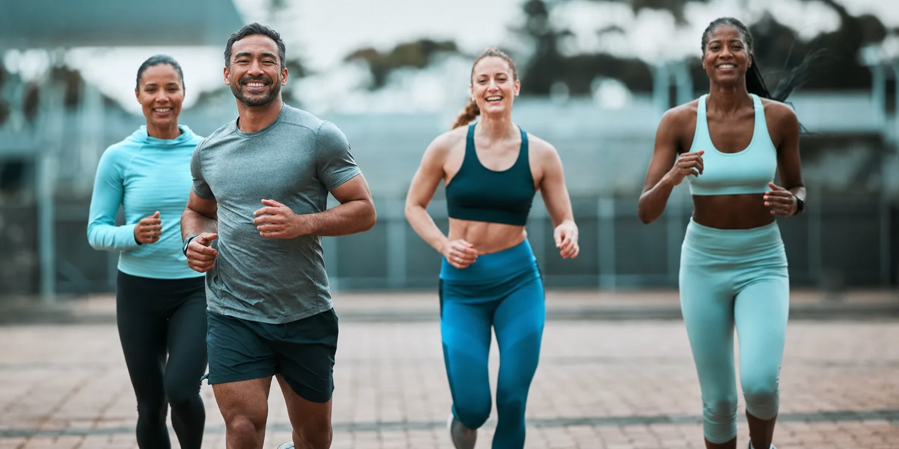 Group training outdoors