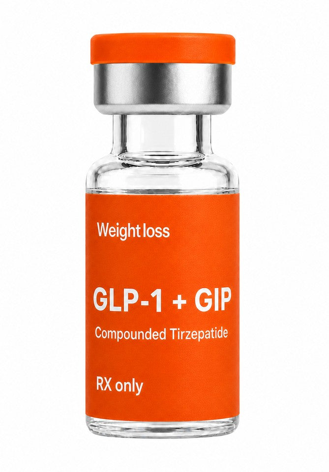 Compounded tirzepatide vial
