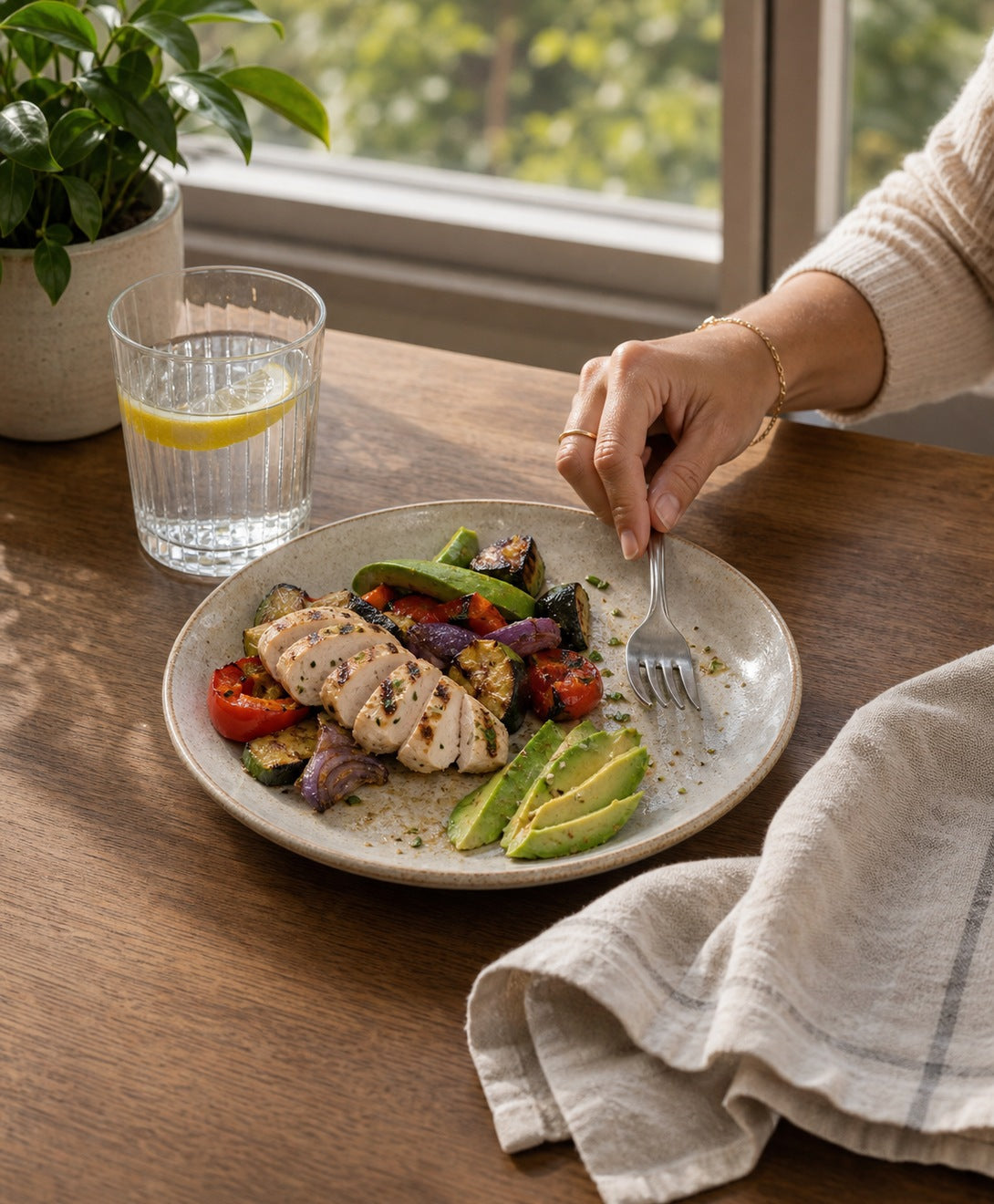 Balanced meal and mindful eating, appetite regulation