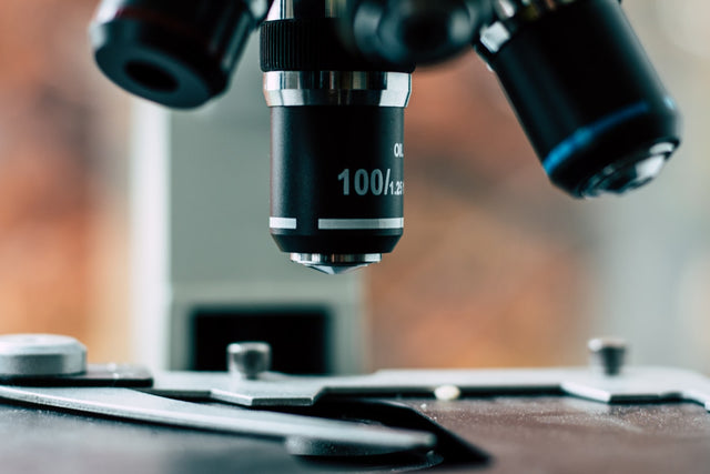 Black microscope used for peptide research