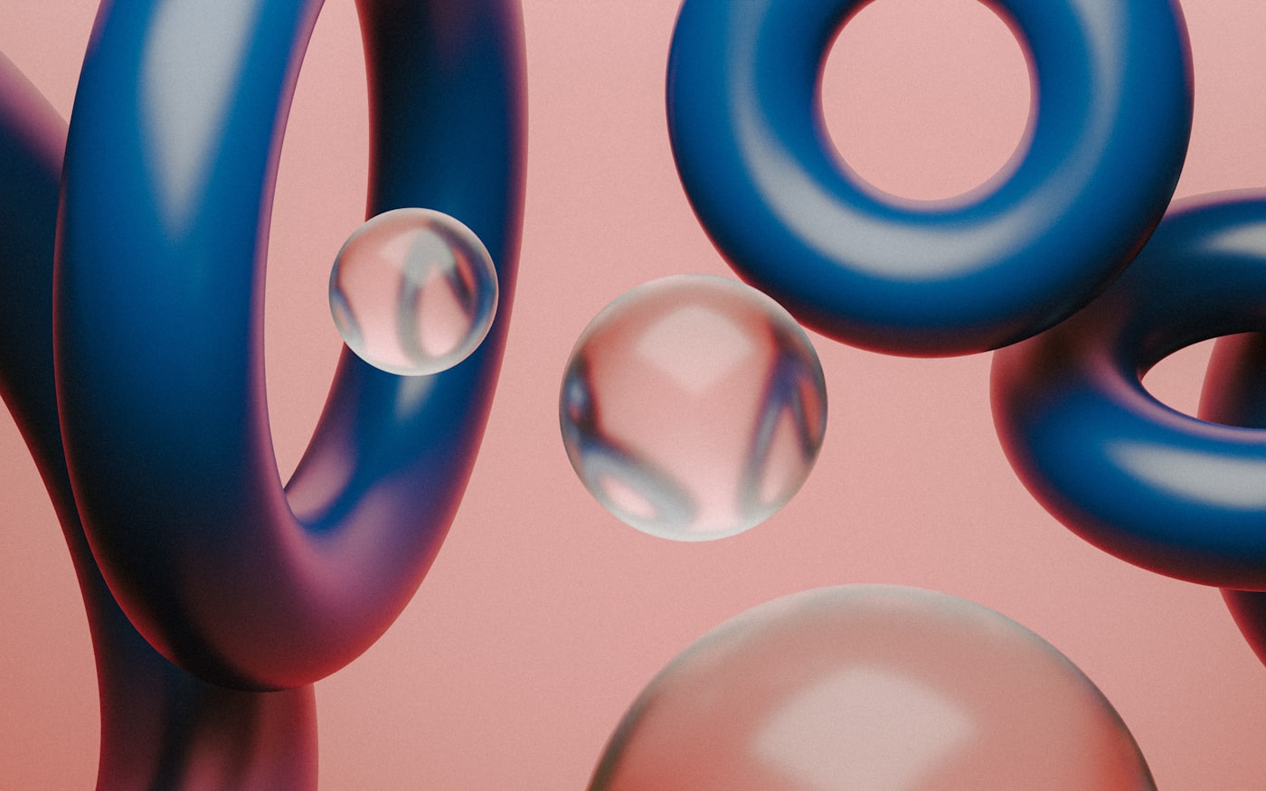 Abstract 3D molecular spheres and structures representing peptide science research