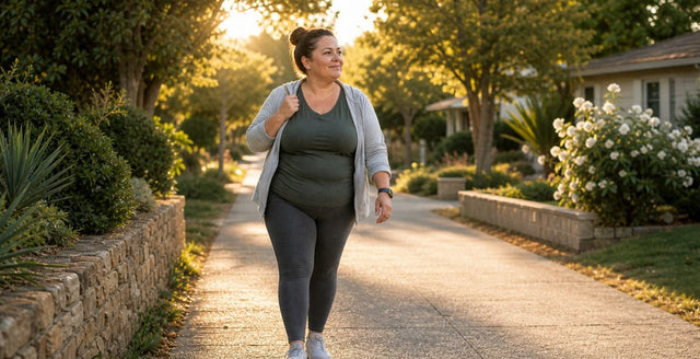 Active person outdoors, healthy weight management lifestyle
