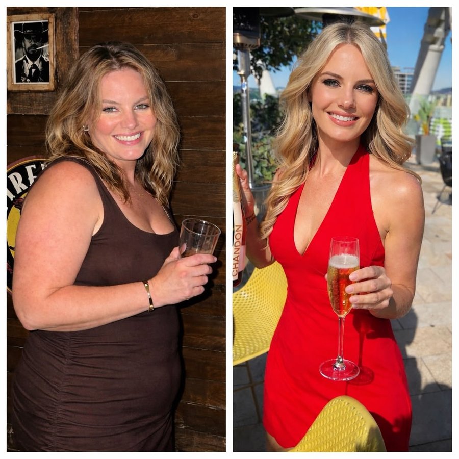 Sarah before and after her GLP-1 weight-loss transformation
